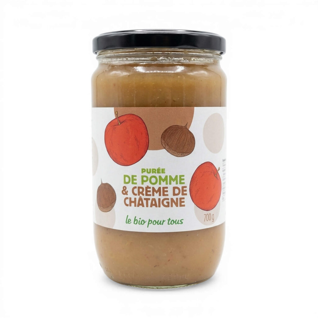 Dessert pomme crème de châtaigne 700 g Le bio pour tous