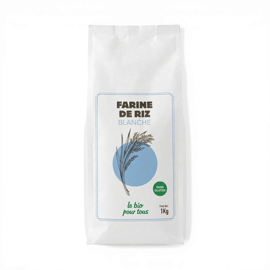 Farine de riz blanche 1 kg Bio pour tous