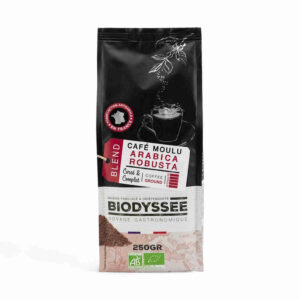 CAFE MOULU 100% ARABICA ROBUSTA 250GR BIODYSSEE