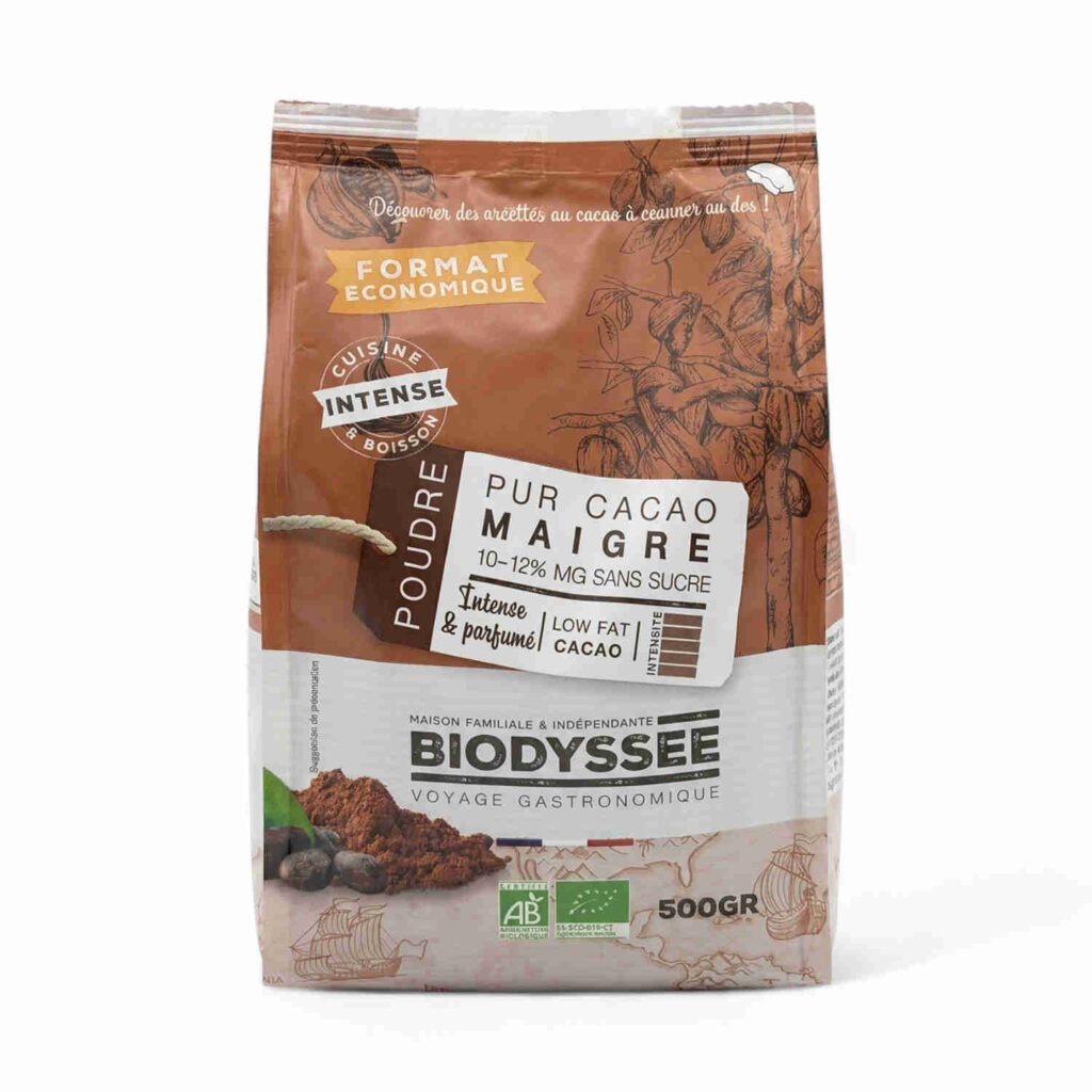 Pur Cacao Maigre 500gr Biodyssee