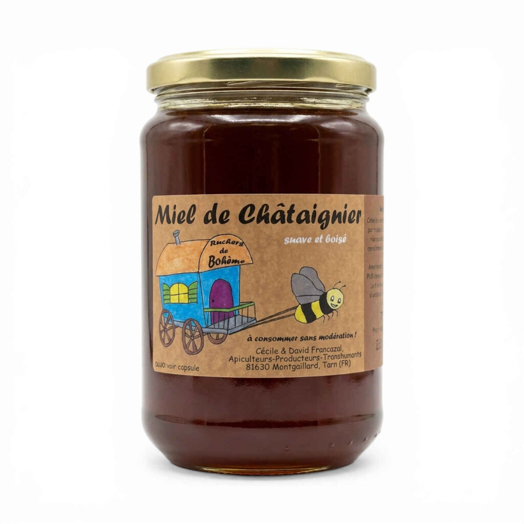 Miel de châtaignier 1 kg Les Ruchers de Bohème