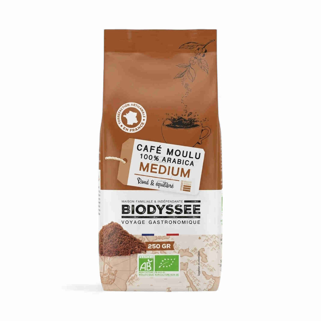 Café Moulu 100% Arabica Medium 250g Biodyssee