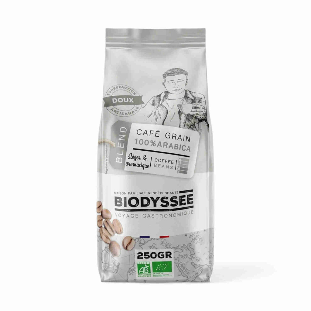 Café Grains 100% Arabica Doux 250g Biodyssee
