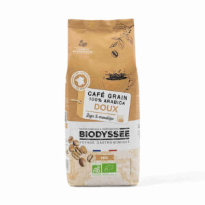 CAFE GRAIN 100% ARABICA DOUX 1KG BIODYSSEE