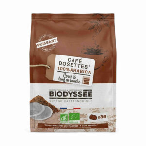 DOSETTES CAFE FORT 100% ARABICA B36X8GR BIODYSSEE