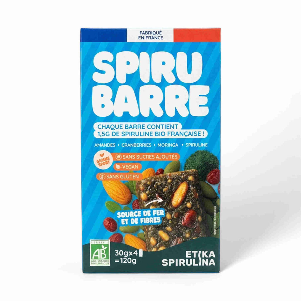 Barres énergétiques spiruline 4 x 30 g Etika Spirulina