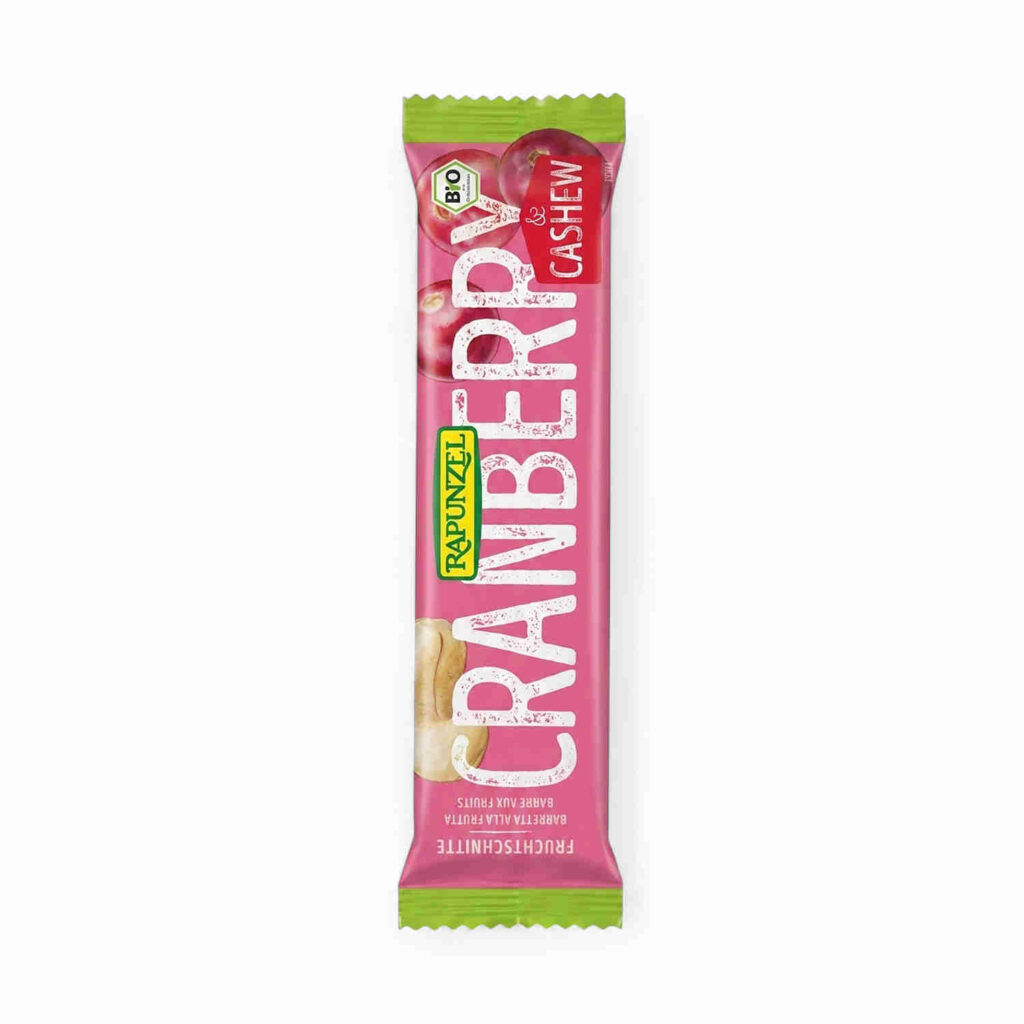 Barre canneberges noix de cajou 40 g Rapunzel
