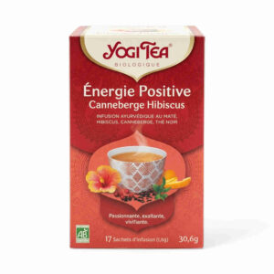Infusion énergie positive canneberge hibiscus 17 sachets Yogi Tea