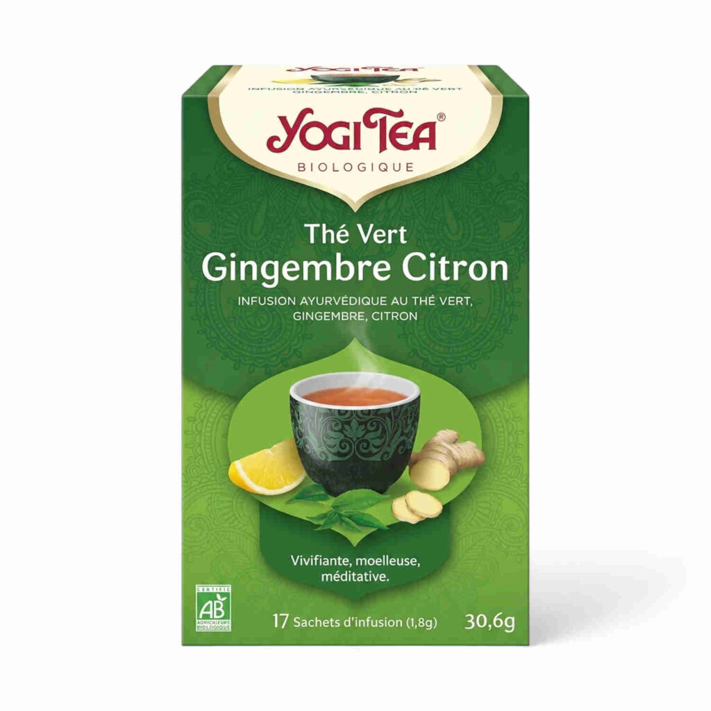 Infusion thé vert gingembre citron 17 sachets Yogi Tea