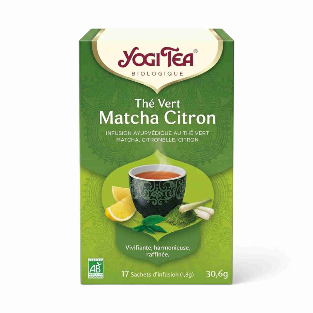 Infusion thé vert matcha citron 17 sachets Yogi Tea