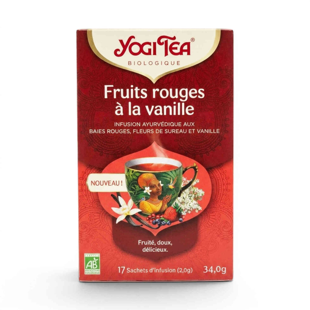 Infusion fruits rouges vanille 17 sachets Yogi Tea