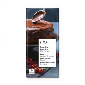 Chocolat noir dessert couverture 70 % 150 g Vivani
