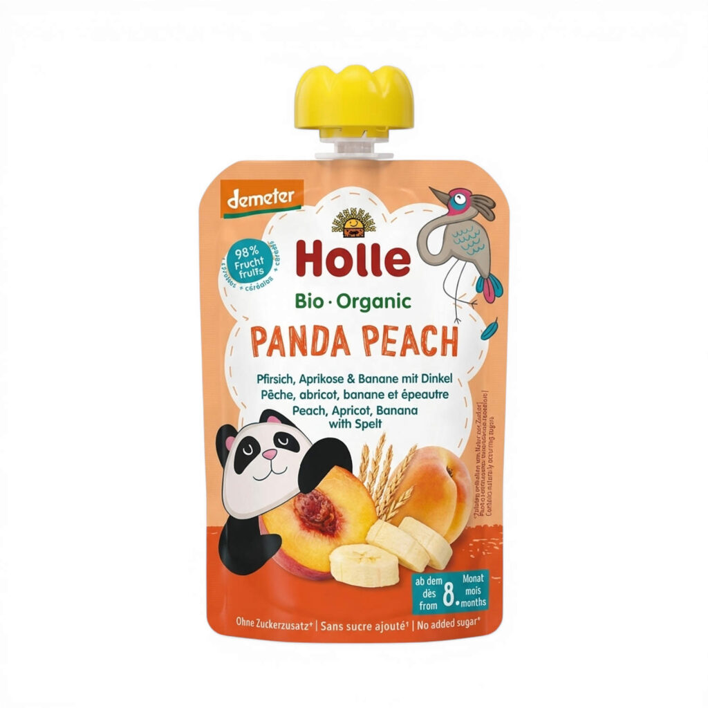 Gourde Panda Peach pêche abricot 100 g Holle
