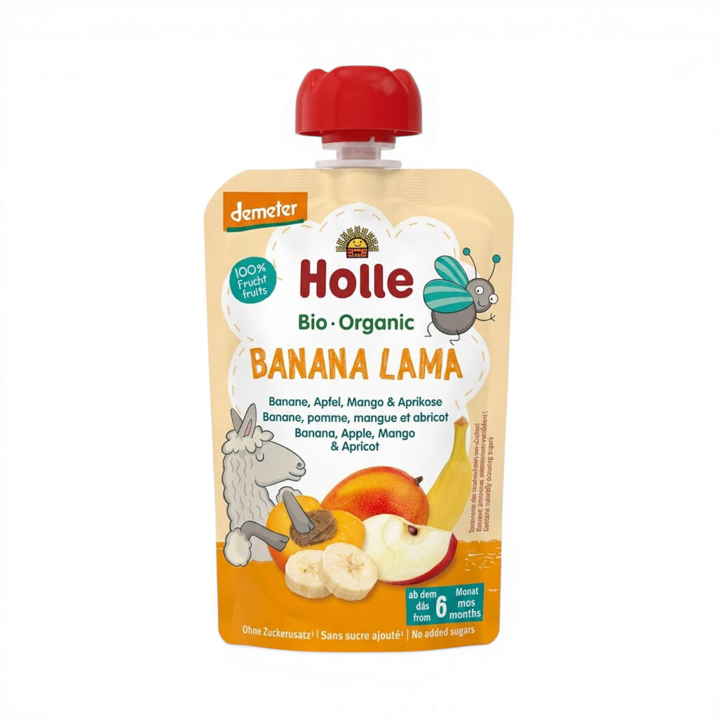 Gourde Banana Lama banane pomme mangue abricot 100 g Holle