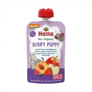 GOURDE BERRY PUPPY POMME PECHE FRUITS DES BOIS 100GR HOLLE