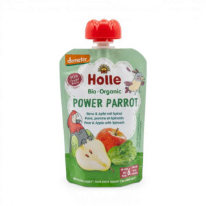 GOURDE POWER PARROT POIRE POMME EPINARD 100GR HOLLE