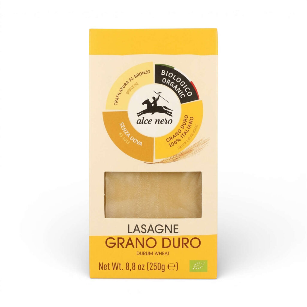 Lasagnes de semoule de blé dur 250 g Alce Nero