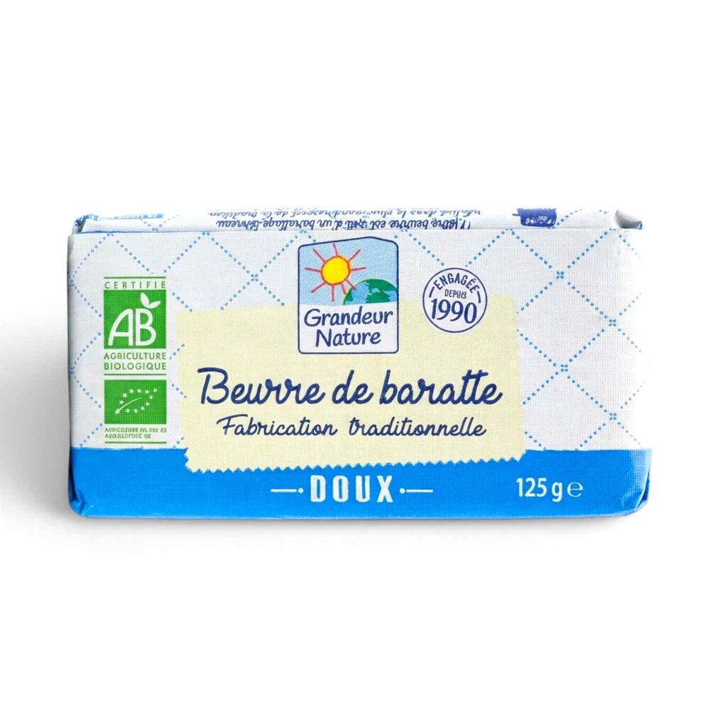 Beurre de baratte doux 125 g Grandeur Nature