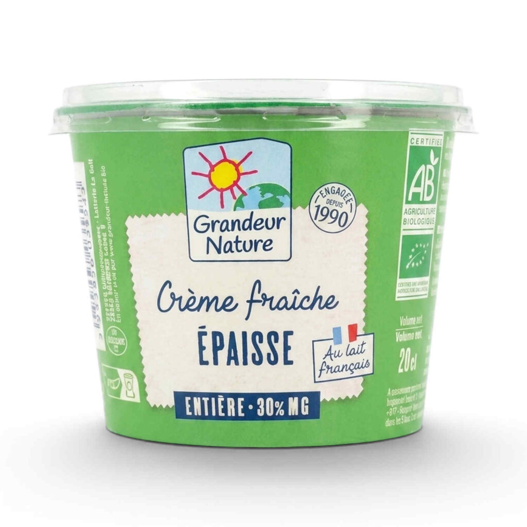 Crème fraîche épaisse 20 cl Grandeur Nature