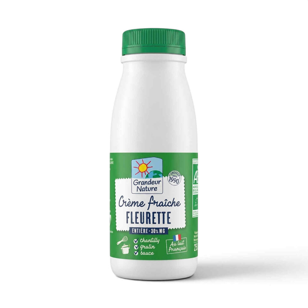 Crème Fraîche Fleurette 25cl Grandeur Nature d.