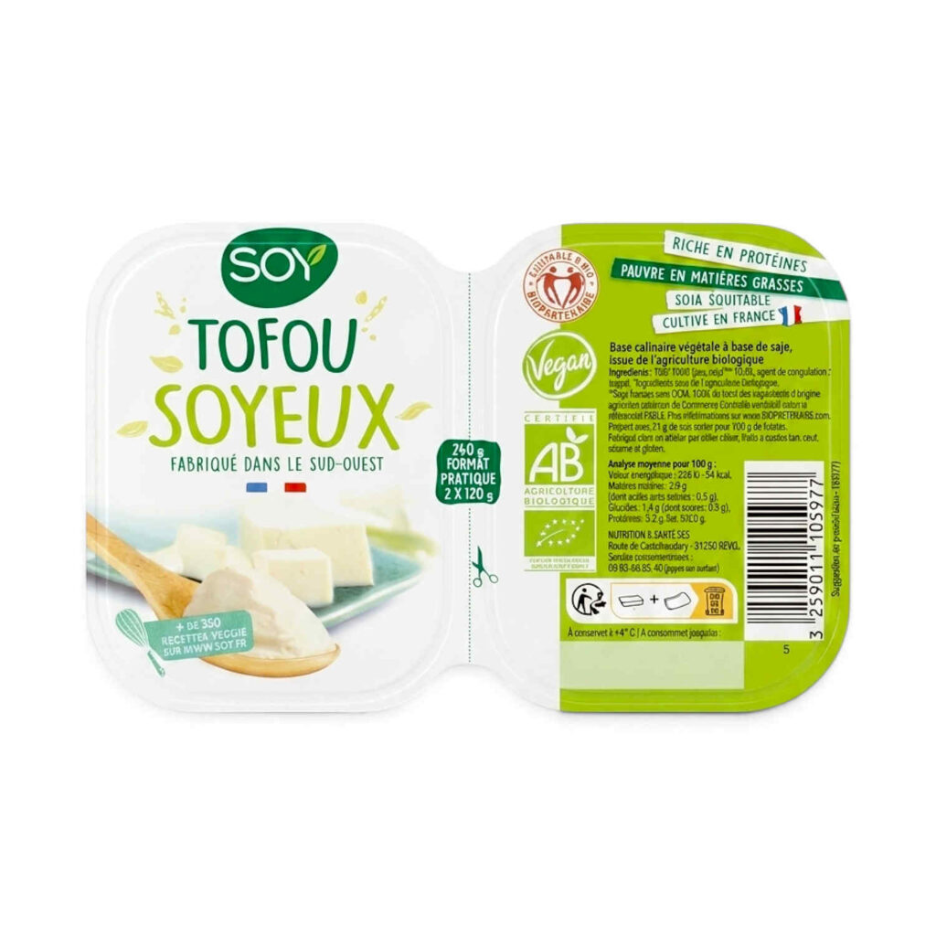 Tofu Soyeux Nature 2X120G Soy