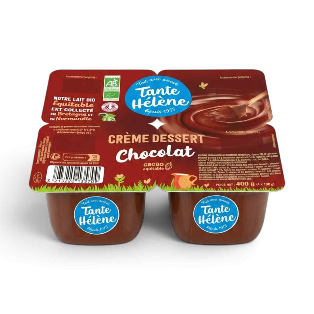 Crème dessert au chocolat 4 x 100 g Tante Hélène