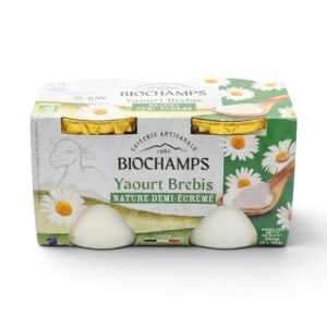YAOURT AU LAIT DE BREBIS 1/2 ECREME 2X125G BIOCHAMPS