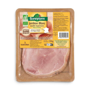 JAMBON BLANC SANS NITRITES 3 TR 120G BONNETERRE