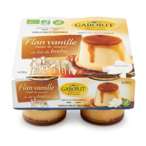 FLAN DE BREBIS VANILLE/CARAMEL 4X100GR GABORIT