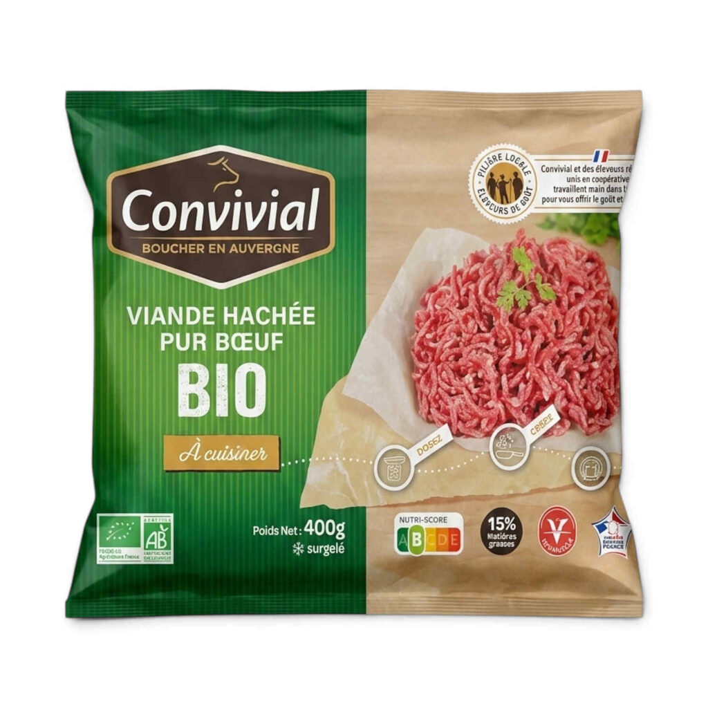 Hache de Boeuf à Cuisiner 15% Mg 400gr Convivial
