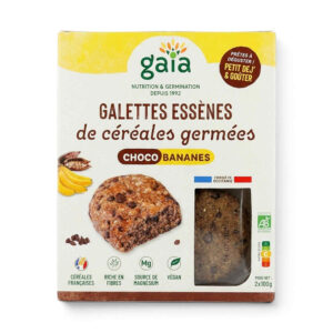 GALETTES CEREALES GERMEES CHOCO BANANES 2X100GR GAIA