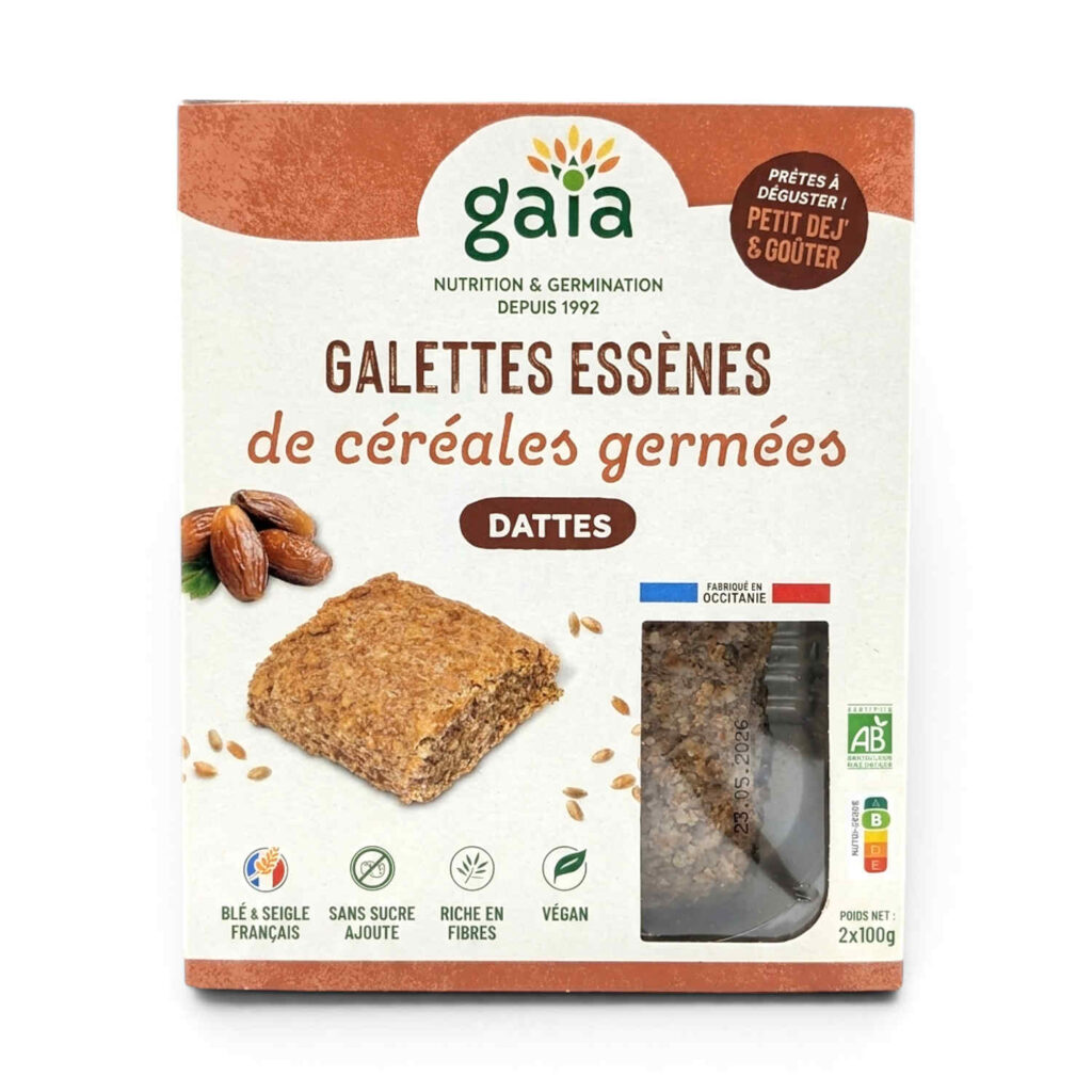 Pain Essene Galette Datte 2X100G Gaia