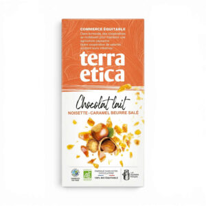 CHOCOLAT LAIT NOISETTES CARAMEL BEURRE SALE 100GR TERRA ETICA