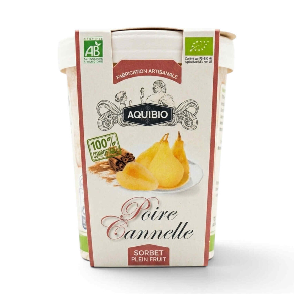 Sorbet Poire Cannelle 500ml Aquibio
