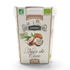 CREME GLACEE NOIX DE COCO 500ML AQUIBIO 0% GLUTEN