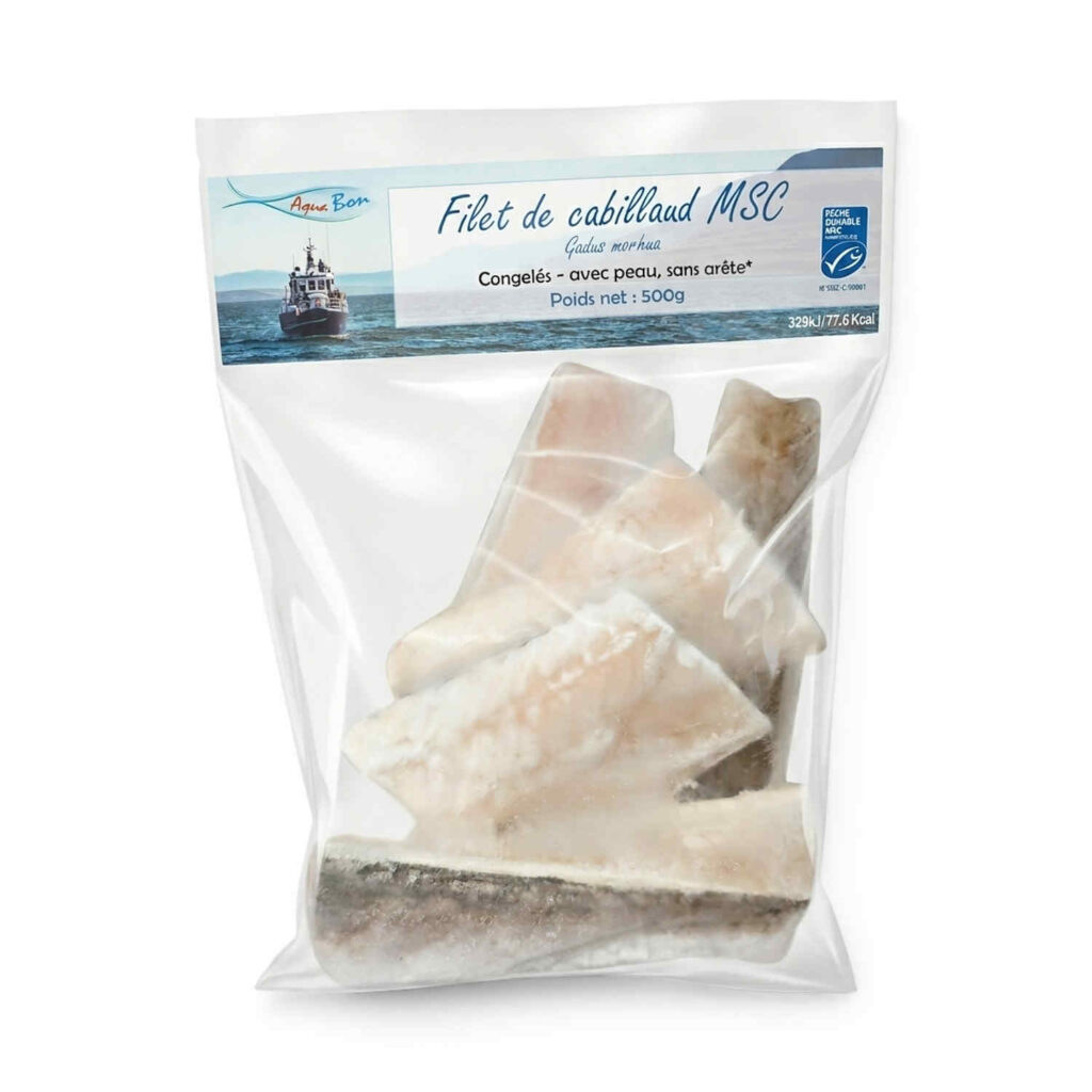 Filets de Cabillaud 500g Aquibio