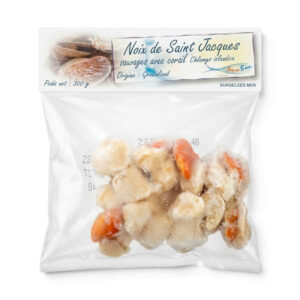 NOIX DE SAINT JACQUES AVEC CORAIL 300G AQUABON