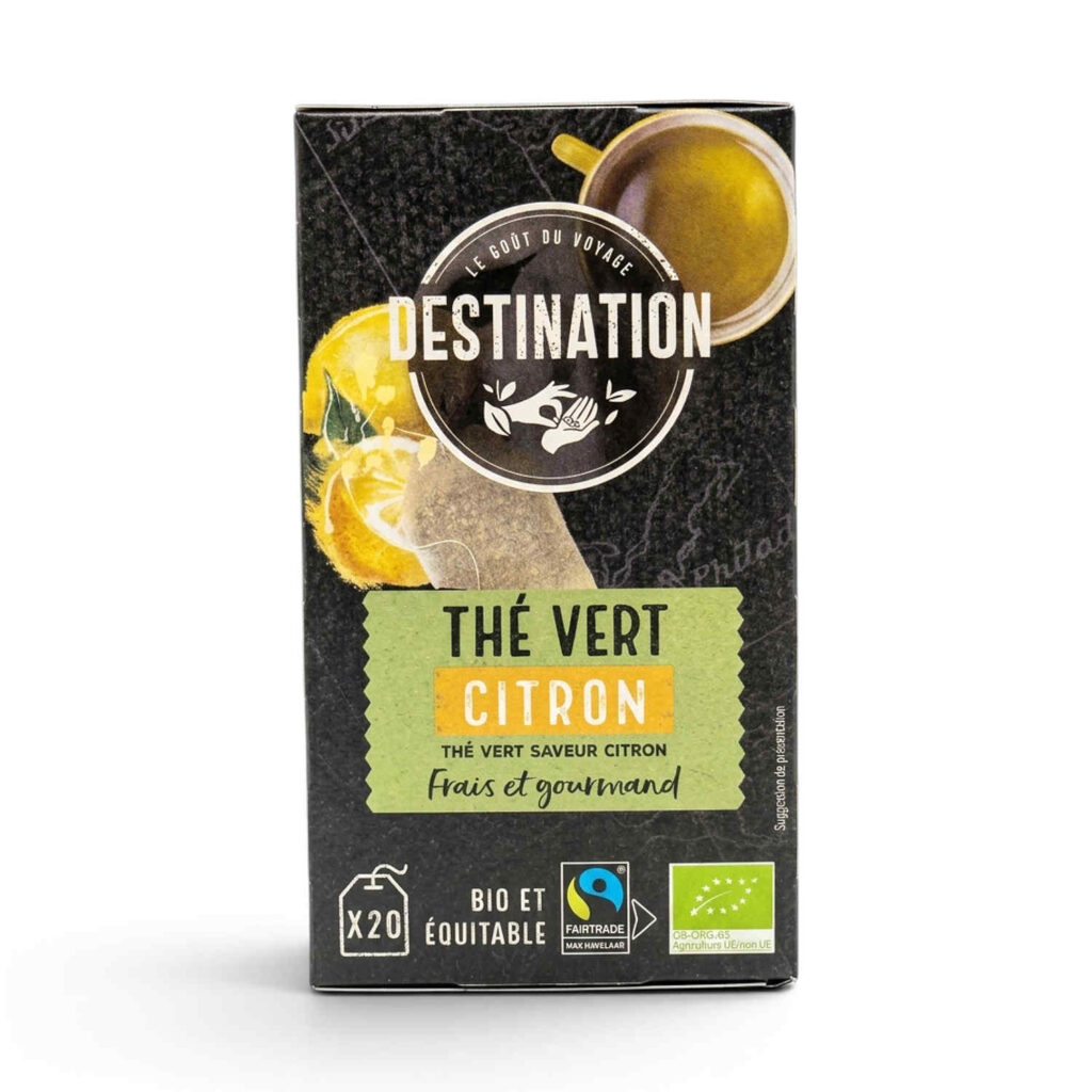 Thé vert citron 20 sachets Destination