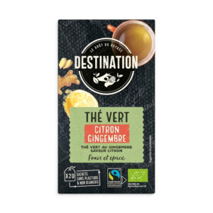 Thé vert citron gingembre 20 sachets Destination