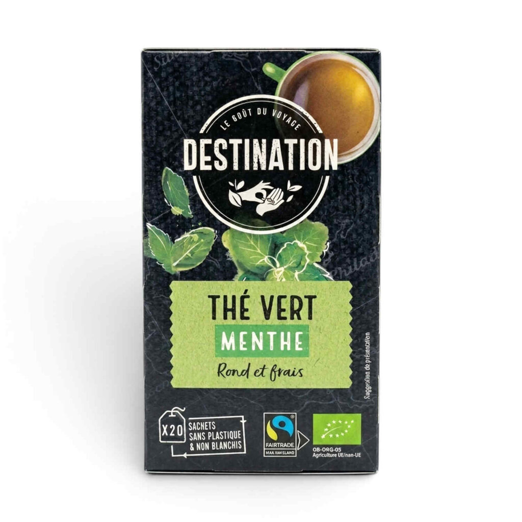 Thé vert menthe 20 sachets Destination