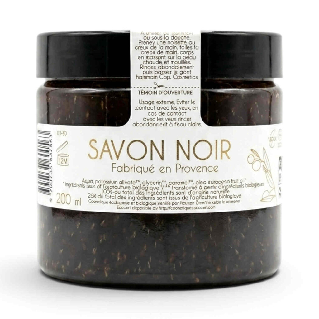 Savon noir exfoliant nature 200 ml Cap Cosmetics