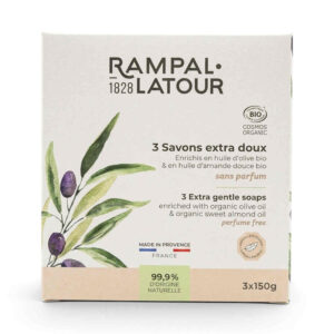Savons trio surgras hypoallergénique 3 x 150 g Rampal Latour