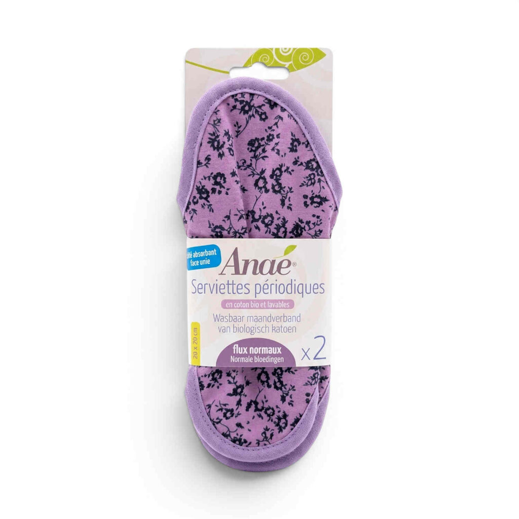 Serviette Periodique Lavable Coton Bio X2 Anae