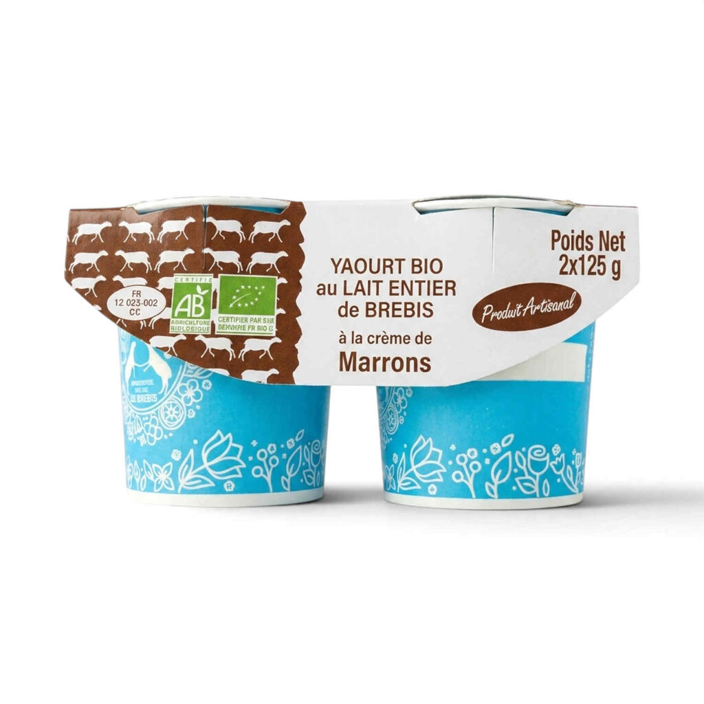 Yaourt de brebis marrons 2 x 125 g Artisous