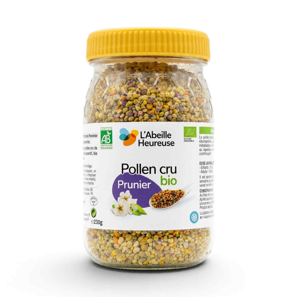Pollen Prunier 230gr Abeille Heureuse