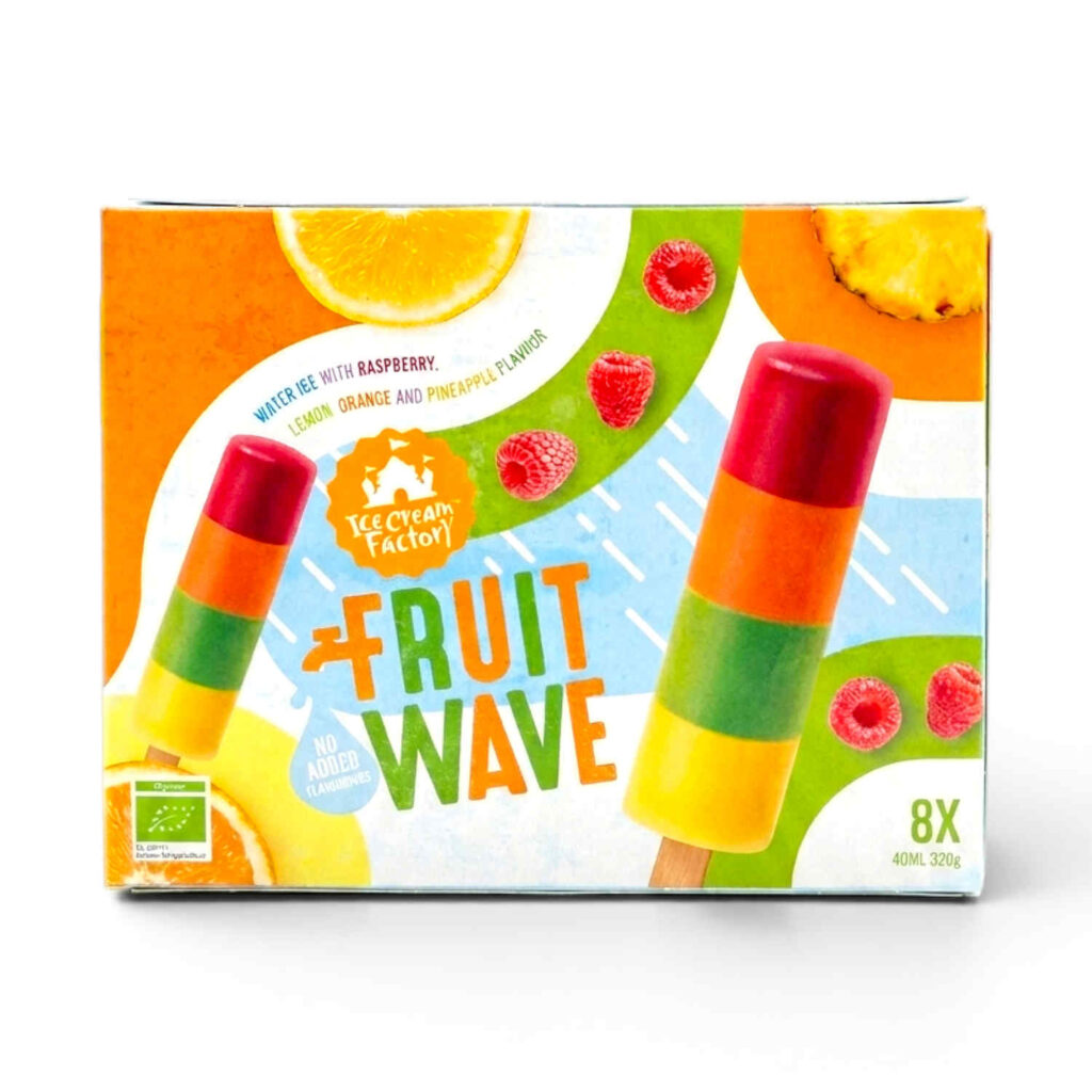 Sucettes Framboise Orange Ananas Citron 8X40Ml Ice Cream Factory