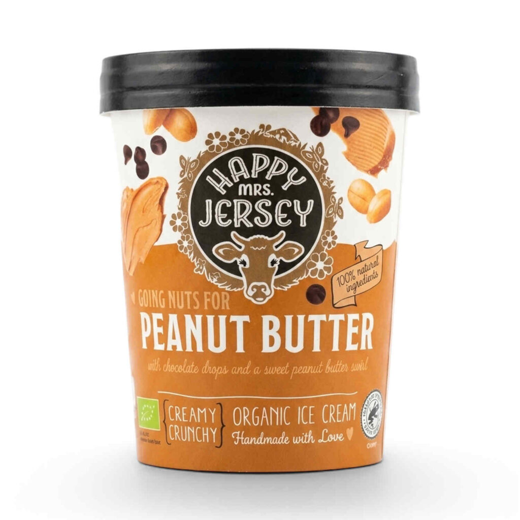 Glace Peanut Butter 500ml Happy Mr Jersey