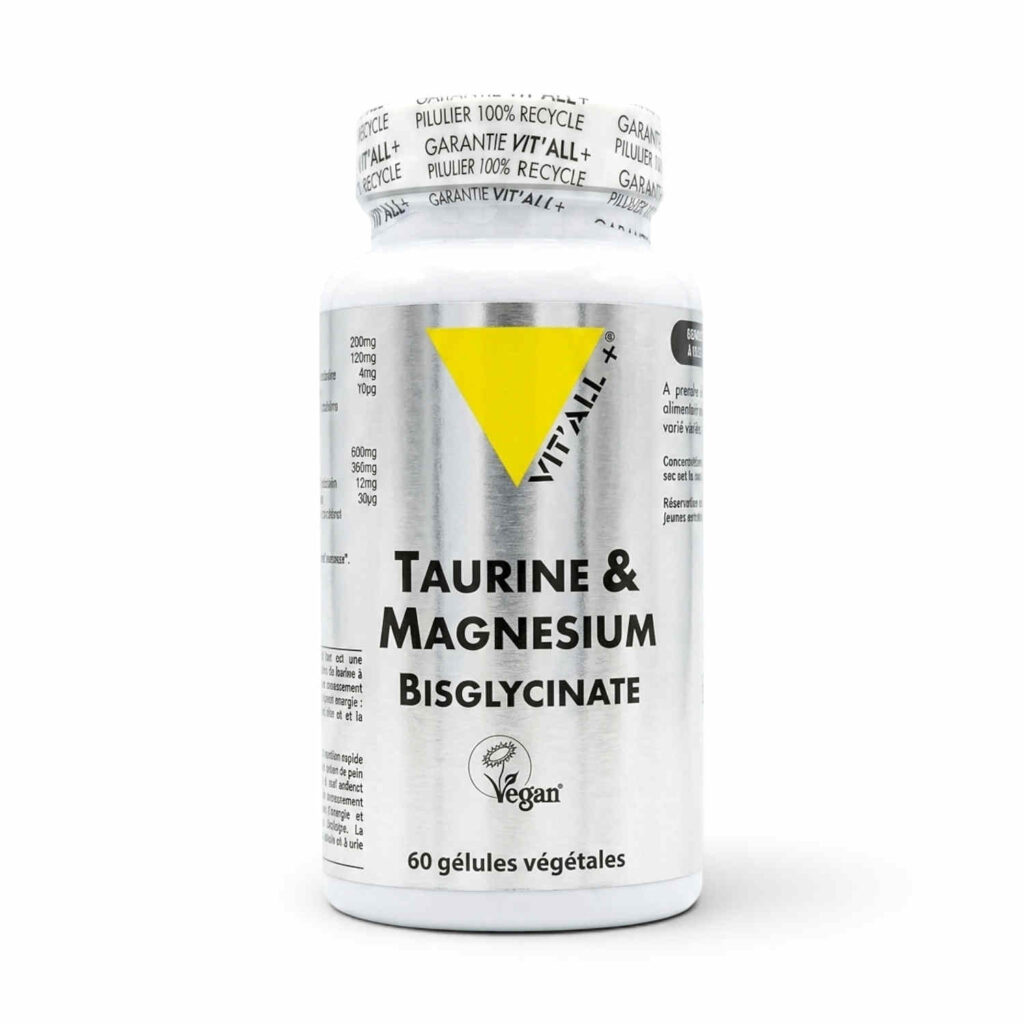 Taurine magnésium bisglycinate 60 gélules Vitall+