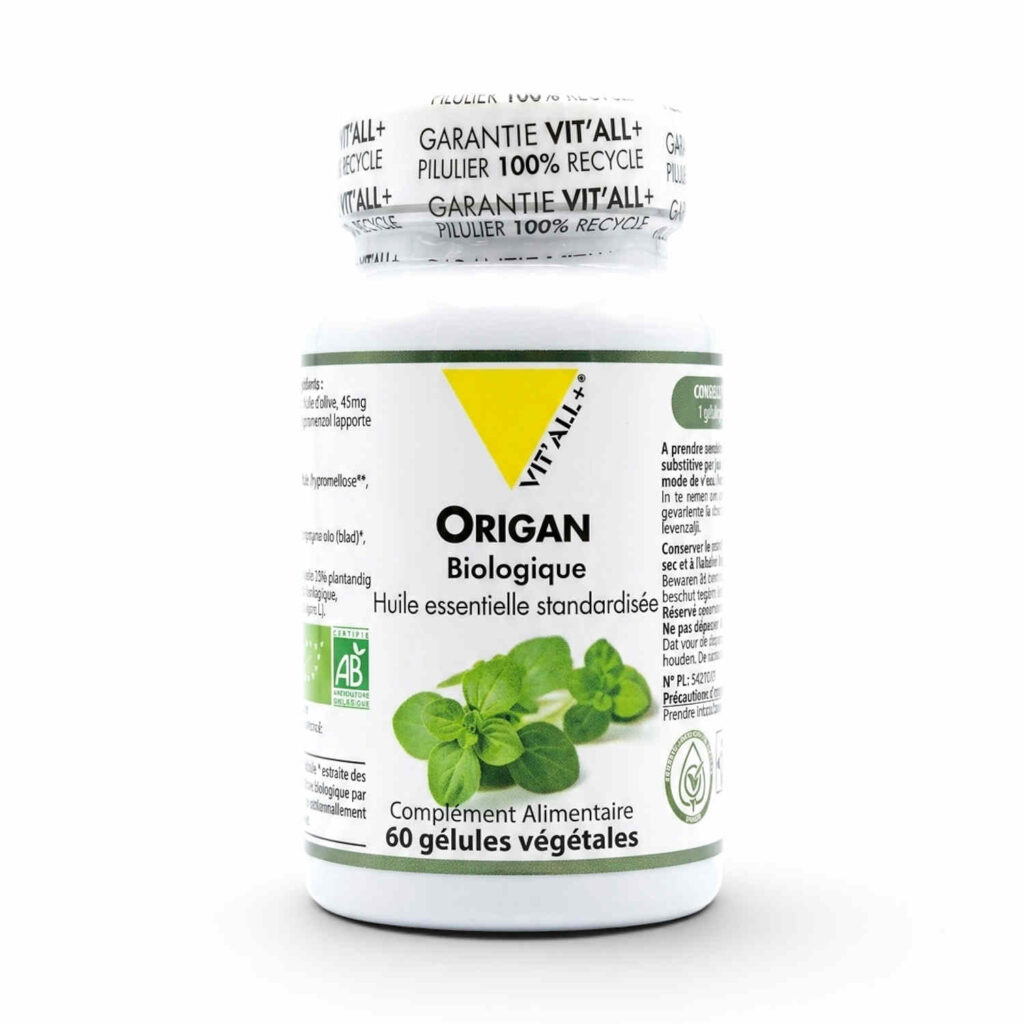 Huile d’origan 60 gélules Vitall+