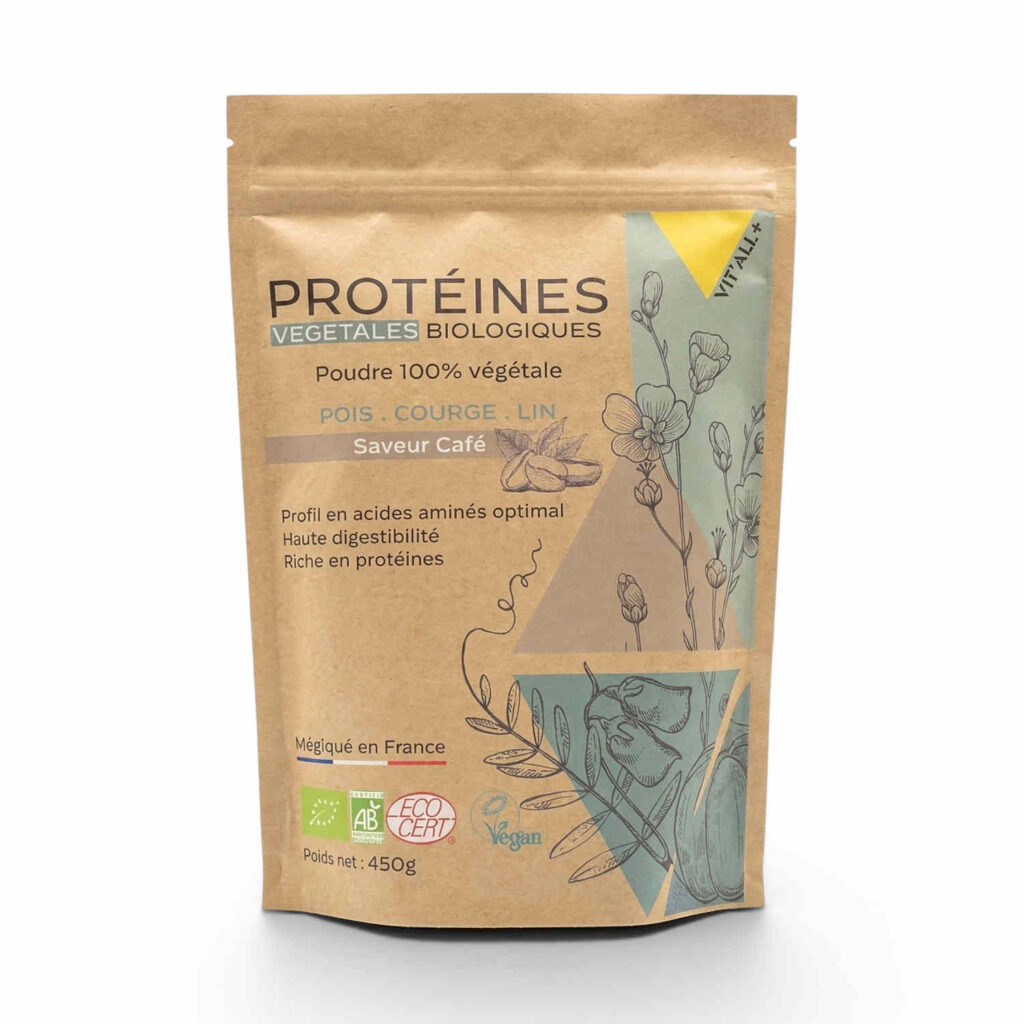 Proteines Végétales Café 450gr Vitall+